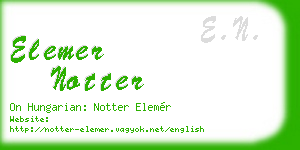elemer notter business card